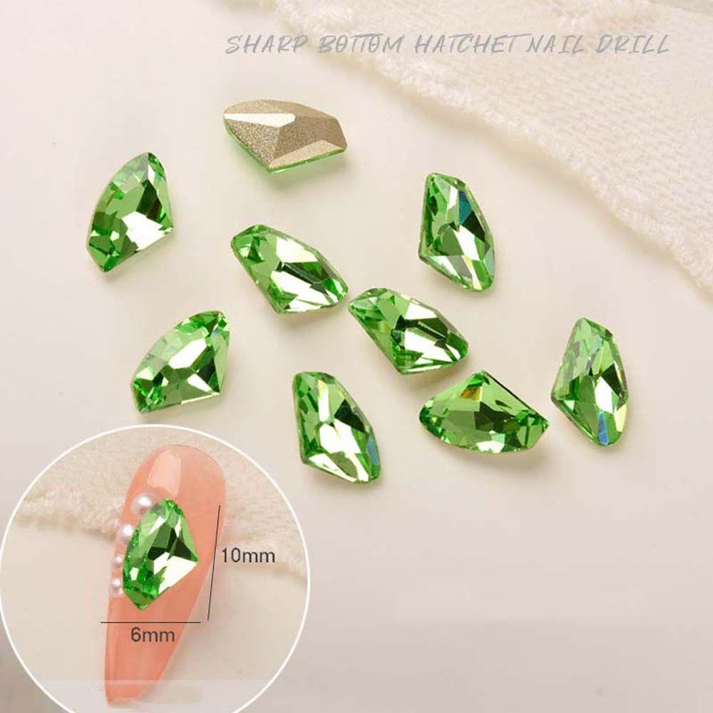 AUGUSTINA Agustina Aurora Nail Art Rhinestones Warna-Warni Fashion Symphony Korea Nail Drills Nail Ornament 3D Perhiasan Kuku