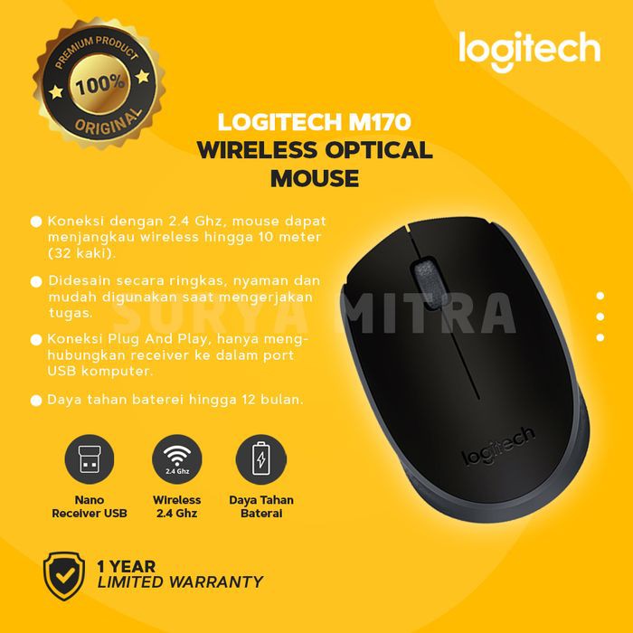 Mouse Wireless Logitech M170