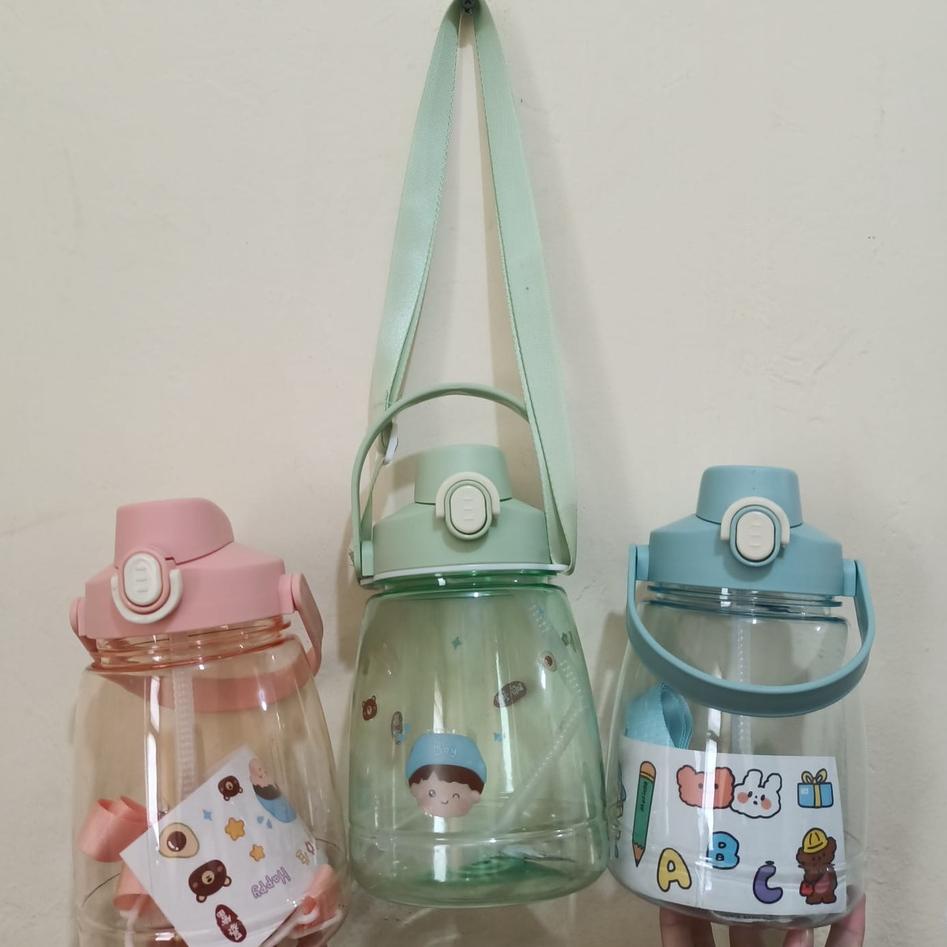 Barang Pilihan.. YGS - E105- BOTOL MINUM VIRAL 1.3 LITER TRANSPARAN  / BOTOL MINUM VIRAL STICKER / B