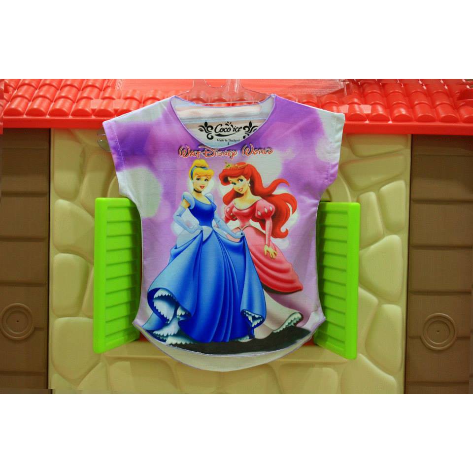 Kaos / Baju Anak Print Tee Princess Ariel & Belle