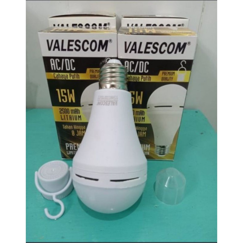 Bohlam emergency 15Wat Valescom Lampu Sentuh Premium 2000Mah