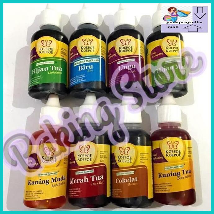 

54Etr7U- Pewarna Makanan Koepoe Koepoe 30Cc Kuning/Hijau/Biru/Merah/Cokelat - Merah Cabe 9Uhhjt7-
