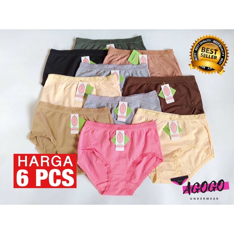 CD YADAILI 613 6 PCS - CD IMPORT JUMBO CELANA DALAM WANITA CD WANITA DEWASA CD CEWEK BAHAN LEMBUT BE