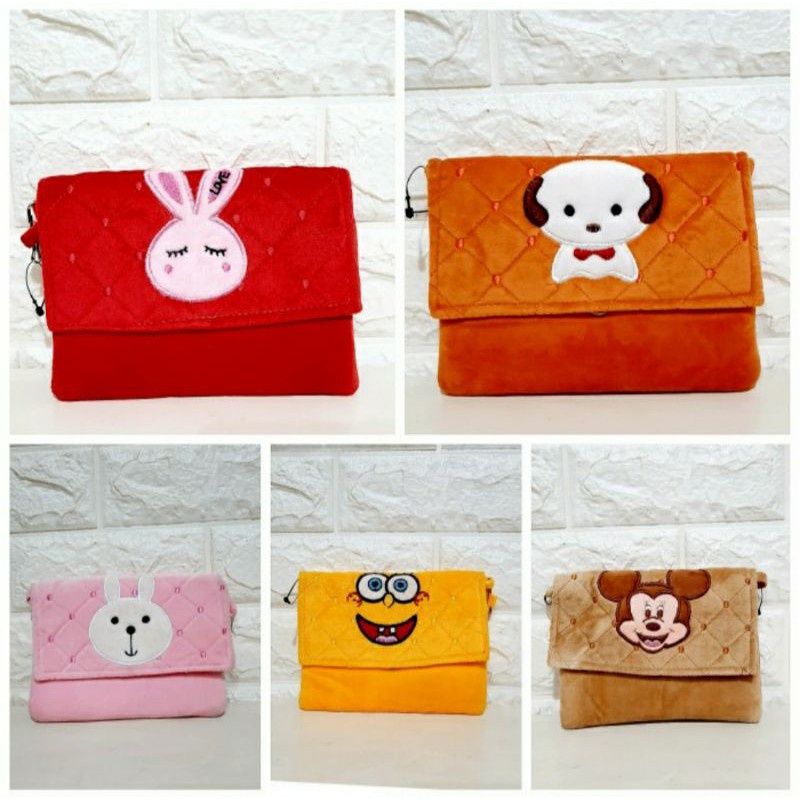 Tas Selempang Boneka Bordir Anak