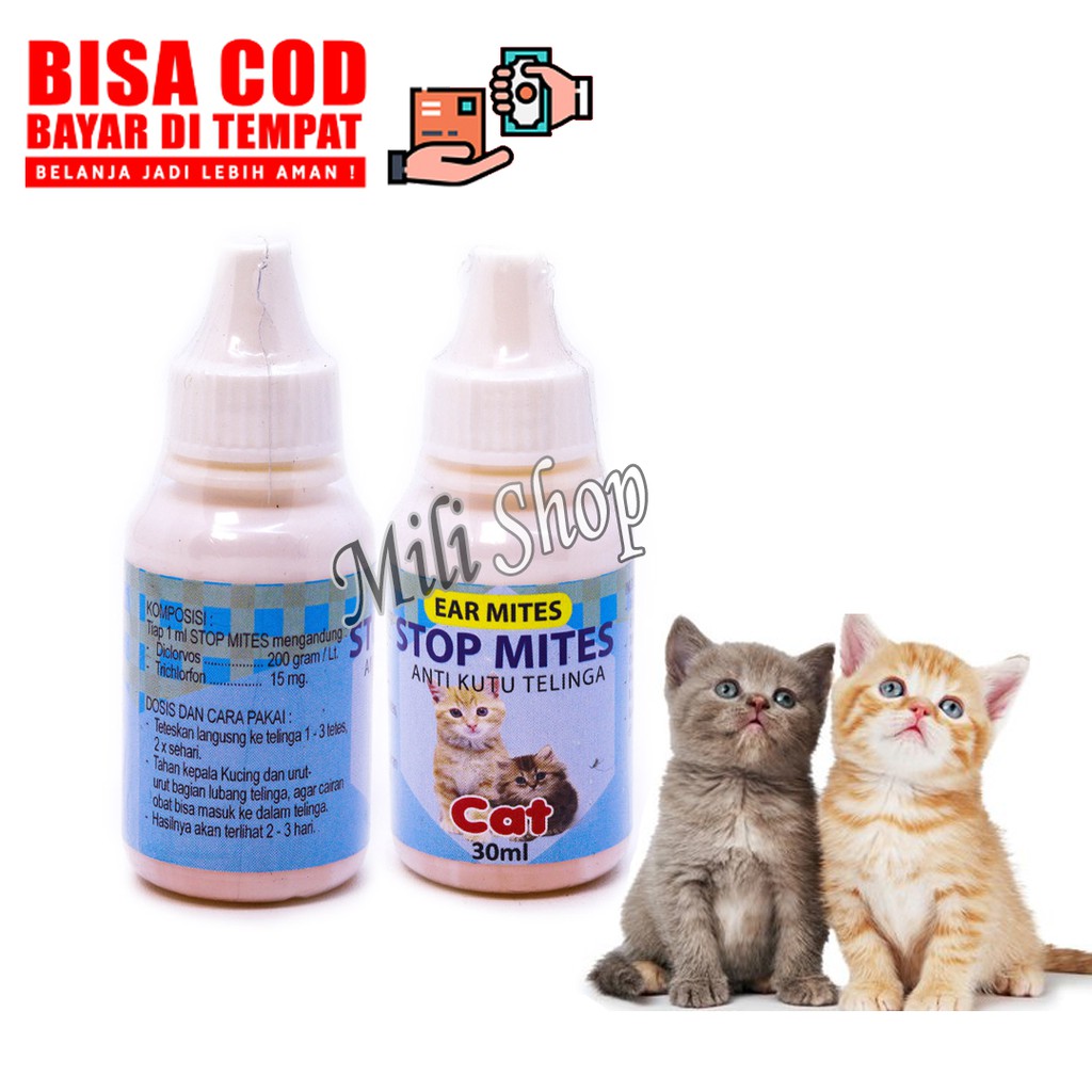 STOP MITES OBAT KUTU TELINGA KUCING TETES KUPING KITTEN