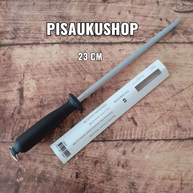 Pengasah pisau stik VICTORINOX sharpening steel 23 cm  7.8033 ORIGINAL SWISS