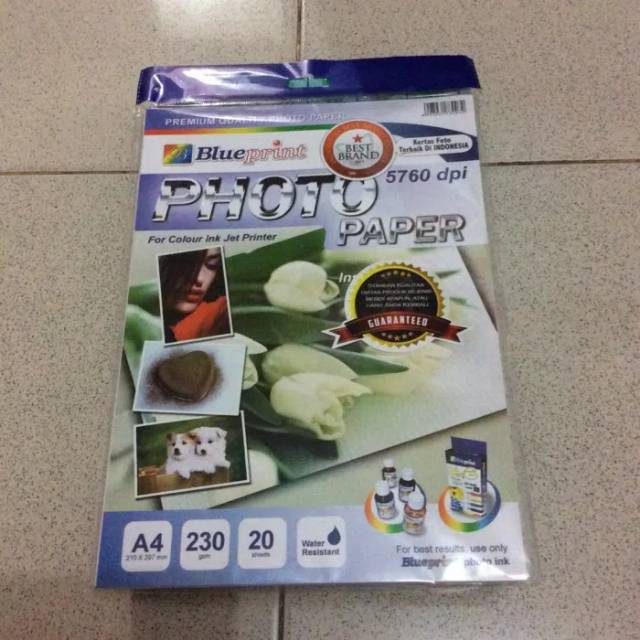 

Kertas Photo A4 230gsm BLUE PRINT / Photo Paper A4