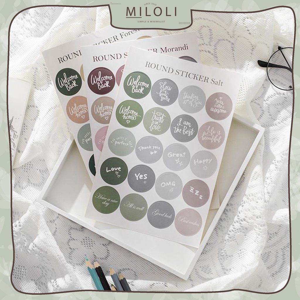

[MILOLI] 1PCS - 3CM CUTE ROUND STICKER Sticker Decor Planner DIY Scrapbook Stiker Dekor - B0282