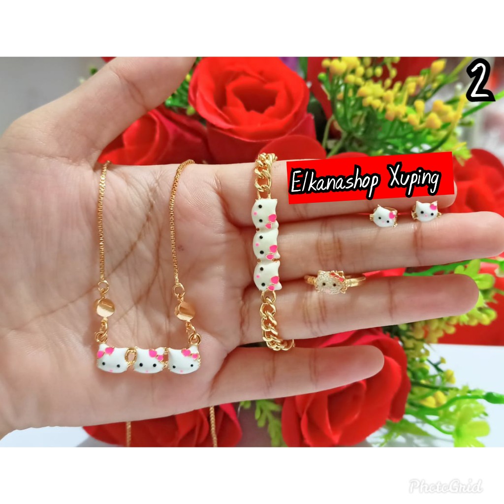 Set Anak Varian Motif Kartun Gold Silver ll Anti Karat COD