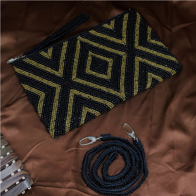 Tas Manik Monte Handmade Khas Bali JUMBO Size (25 x 15 cm: Tali Double)