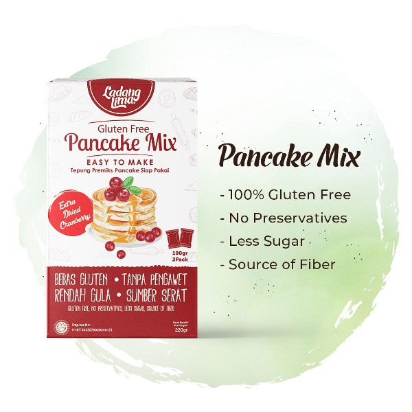 Ladang Lima Pancake Mix plus extra cranberry 220gr