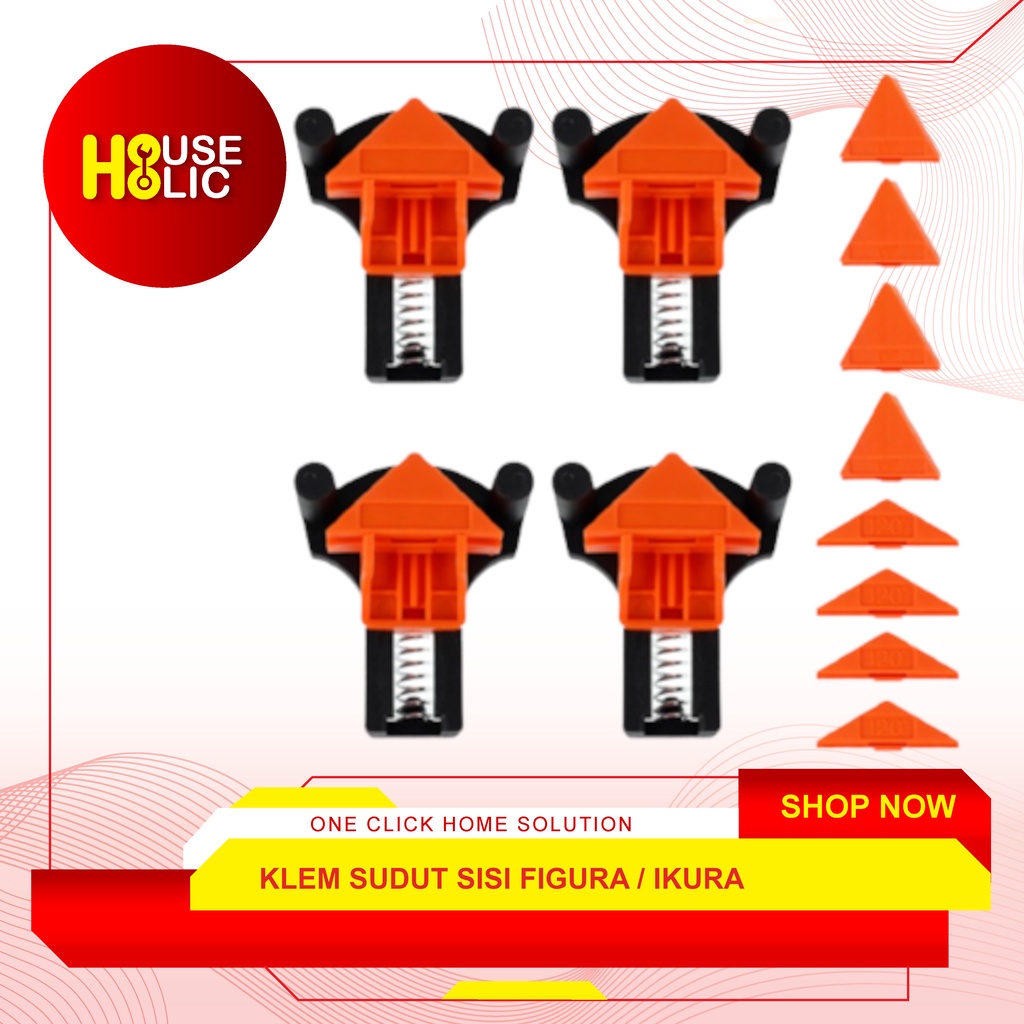 Angle Clamp Set 5-22mm / Klem Sudut Sisi Figura / Klem Siku Penjepit