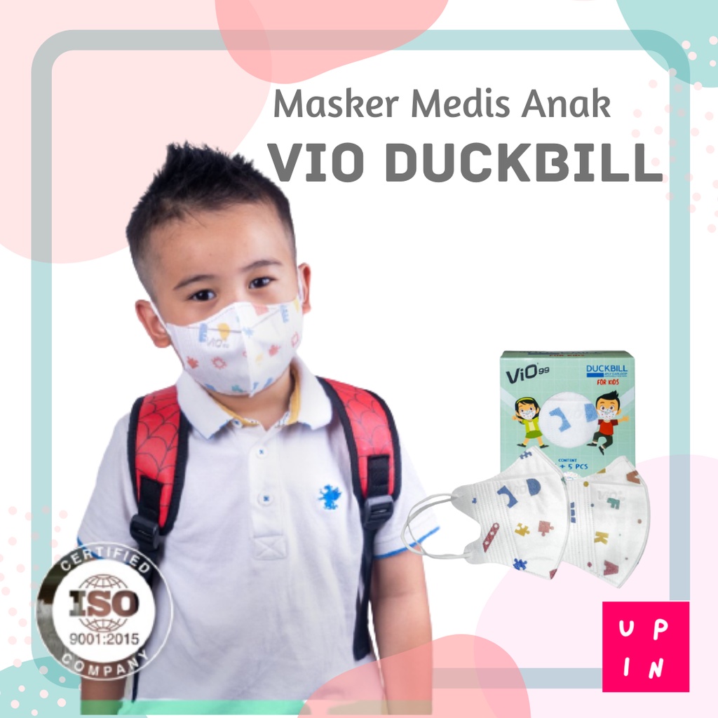 Masker Medis Anak Vio Mask Duckbill Kids 4 Ply - Mix Motif 4 Ply