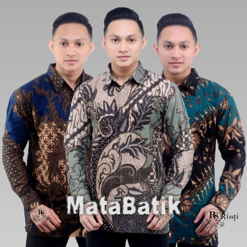 KEMEJA BATIK PRIA LENGAN PANJANG SIZE M L XL XXL BSWART batik HRB026