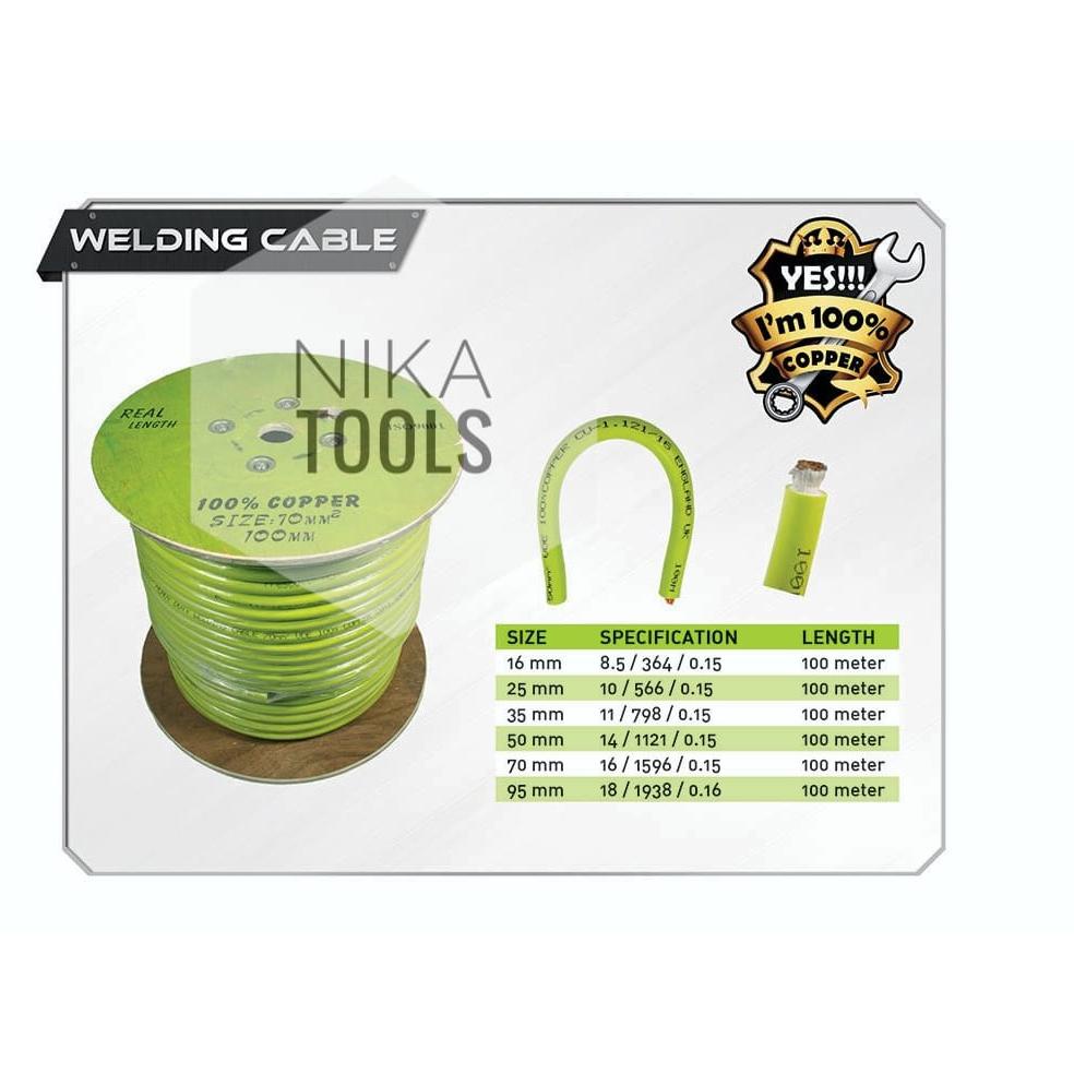 Kabel Las 16Mm Welding Cable Doziro Full Tembaga Asli