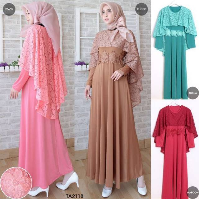 GAMIS CAPE VENERA FIT TO L GAMIS WANITA FASHION MUSLIM BUSANA PESTA LONGDRESS FASHION TERBARU