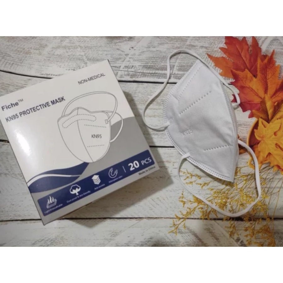 MASKER MURAH MASKER DEWASA KN95 FICHE HIJAB HEADLOOP - 1 BOX 20 PCS