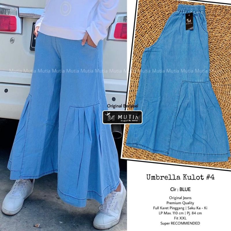 umbrella kulot 4 by mutia kulot jeans denim lingkar pinggang 110