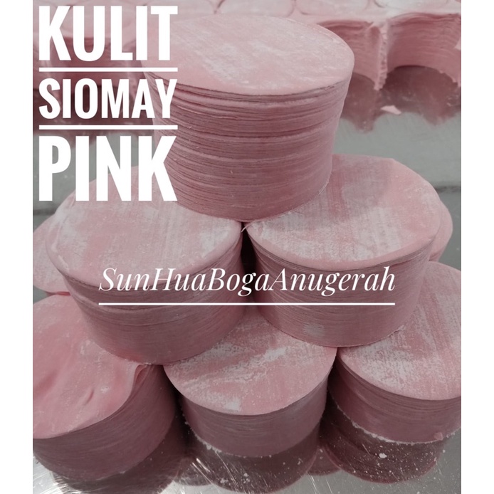 

kulit siomay dimsum warna pink/kulit dimsum
