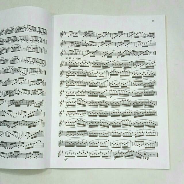 Buku biola Wohlfahrt op.45 sixty studies for the violin Schirmers Library Wohlfart opus 45