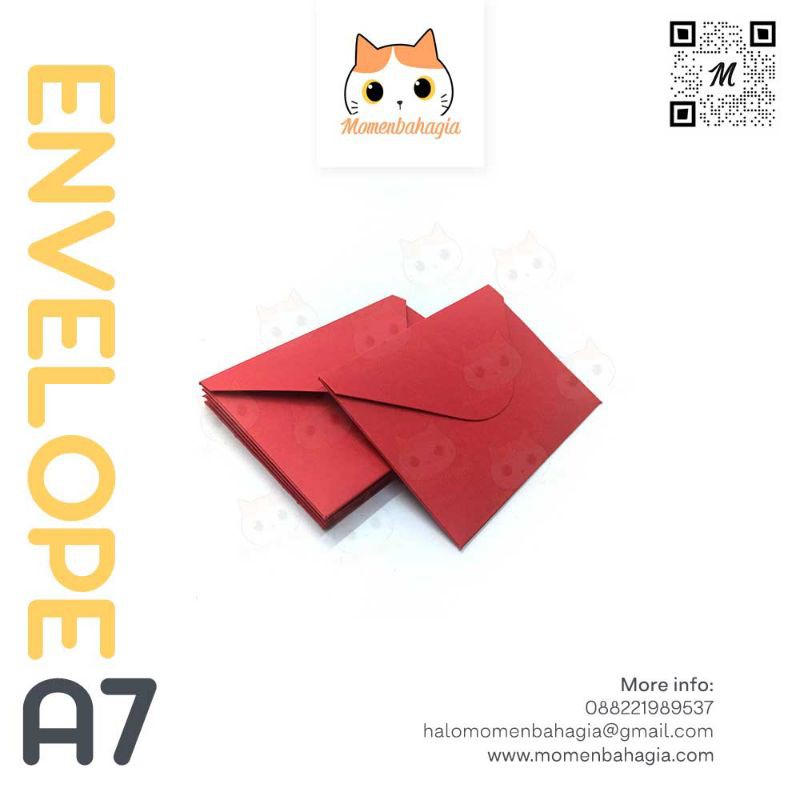 

Amplop Mini Amplop A7 Merah Concorde isi 10