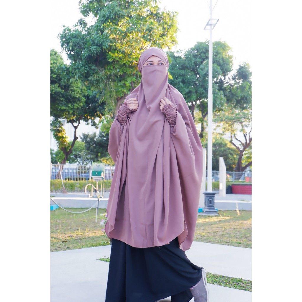 JILBAB HIJAB KERUDUNG BERGO INSTAN / FRENCH KHIMAR TANGAN KERUT  / HIJAB KHIMAR / HIJAB SYARI