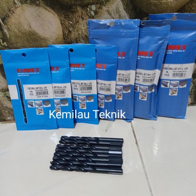 Paket Mata Bor Besi Stainless CUMET BLACK OXIDE Germany Std