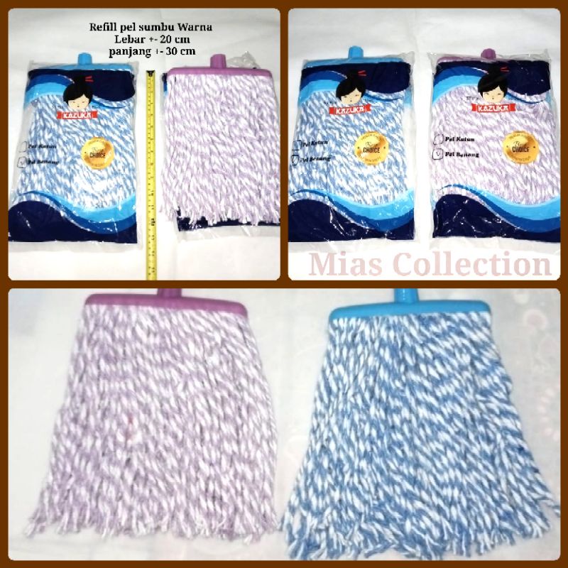 Refill pel lantai sumbu warna # kepala pel sumbu katun