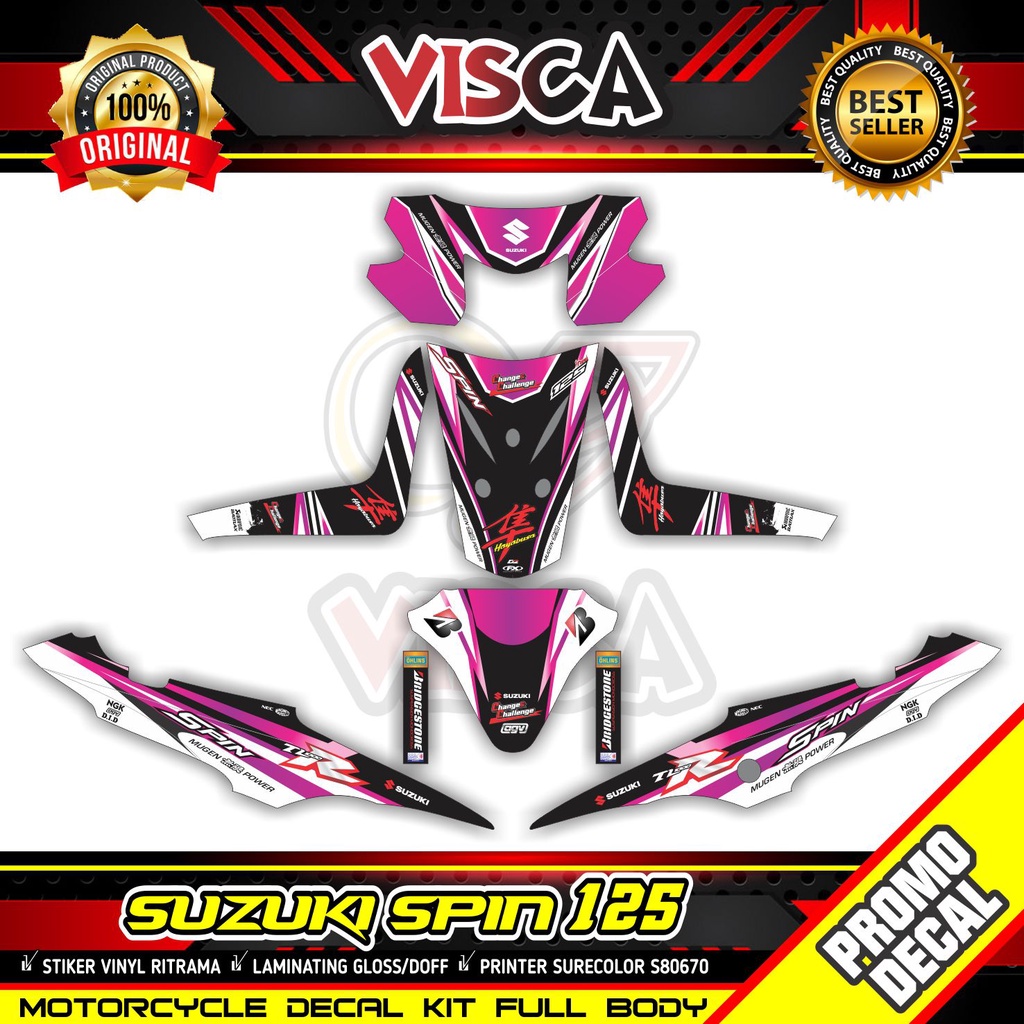 Decal Spin 125 Full Body Stiker Spin 125 Full Body Stiker Motor Suzuki Spin 125 Full Body Hayabusa