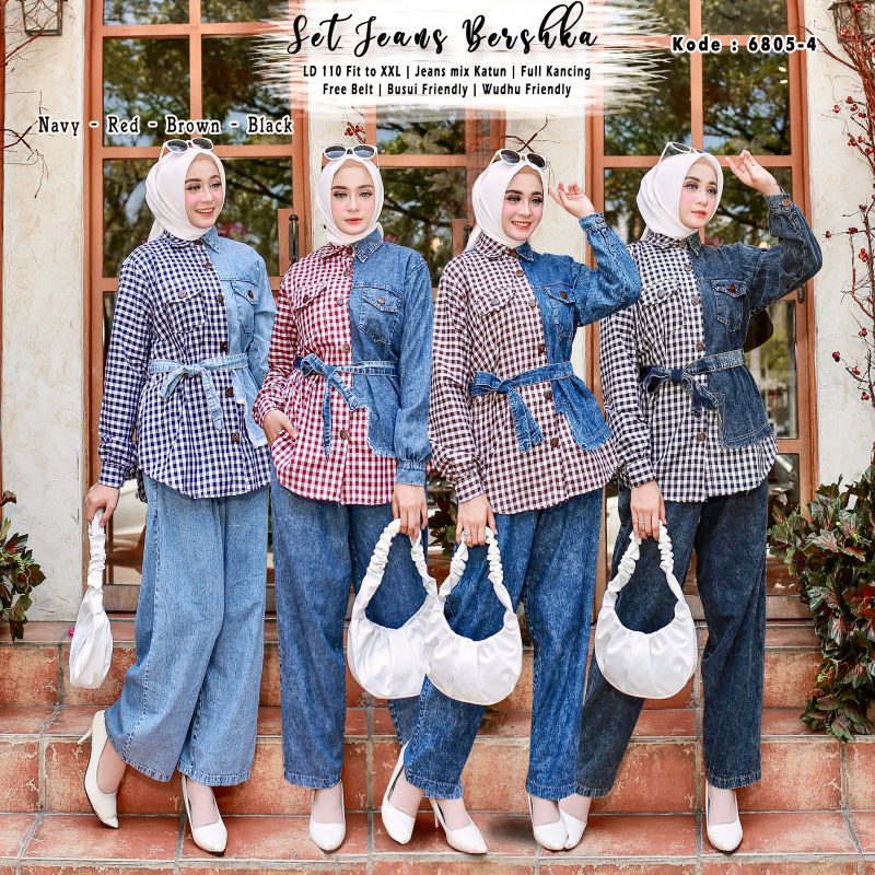 Setelan Jeans Katun Mix Jeans