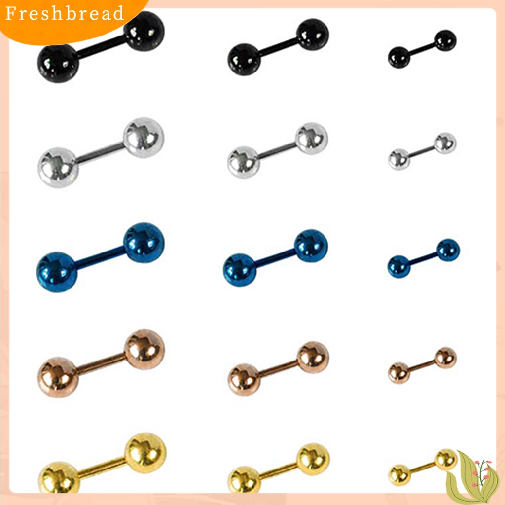 [Fresh] Anting Tusuk Punk Stainless Steel 3mm 4mm 5mm untuk Pria/Fashion Earring