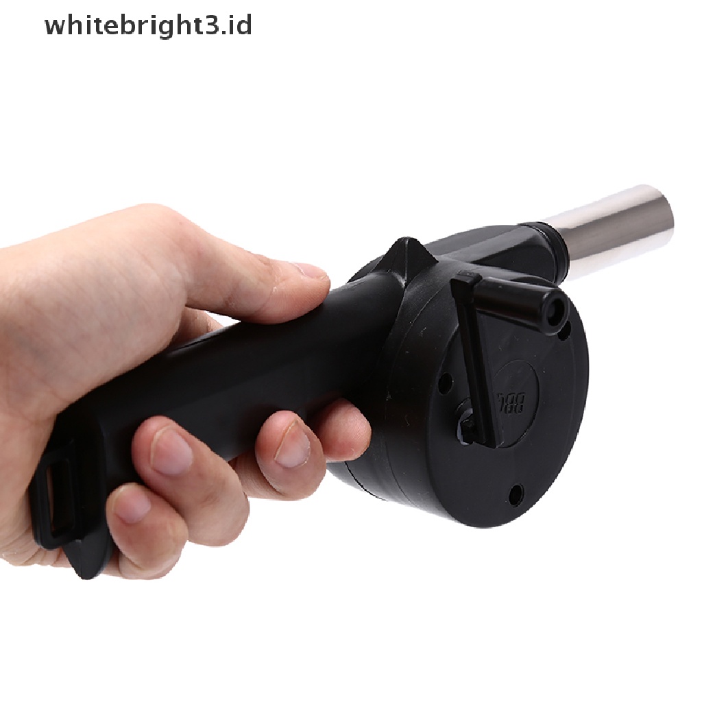 (whitebright3.id) Kipas Angin blower bbq Tenaga Engkol Tangan Untuk Piknik / outdoor