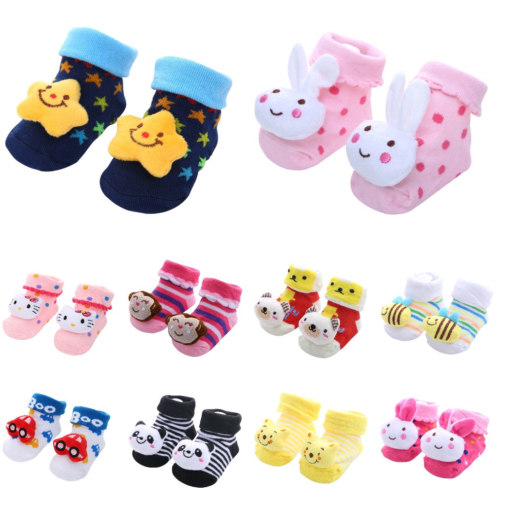 KAOS KAKI BAYI KARAKTER BONEKA 3D KAOS KAKI LUCU ANAK 0-1 TAHUN TEBAL HANGAT DENGAN ANTI SLIP