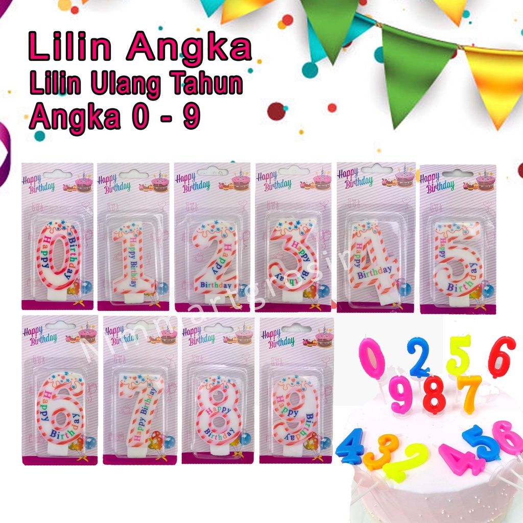 Lilin Angka / Lilin Ulang Tahun / Lilin Bermotif / Angka 0-9