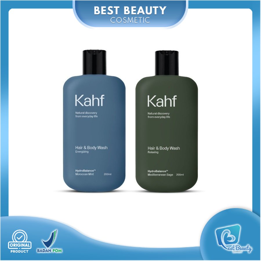 ★ BB ★ Kahf Brightening and Cooling Body Wash 200ml - Kahf Acne Fight and Relaxing Body Wash 200ml - Sabun Mandi Pria