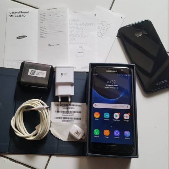 Samsung Galaxy S7 EDGE 128GB Dual SIM SM-G935FD Fullset Normal Jaya9