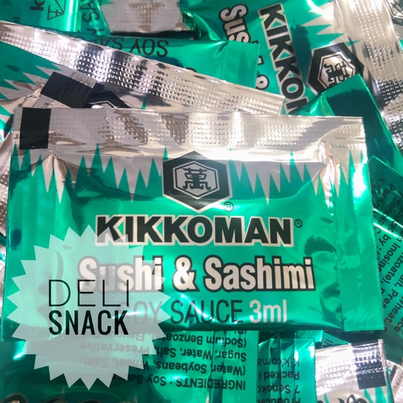 

Kikkoman Sachet Satuan Sushi Sashimi Shoyu Soy Sauce 3ml