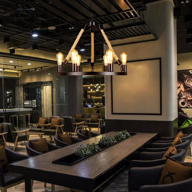 Jual LAMPU GANTUNG CHANDELIER INDUSTRIAL MODERN MINIMALIS DEKORASI