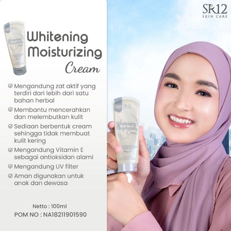 Whitening Moisturizing Cream SR12/ BODY CREAM SR12/ Pemutih instant  badan dan Wajah  sr12