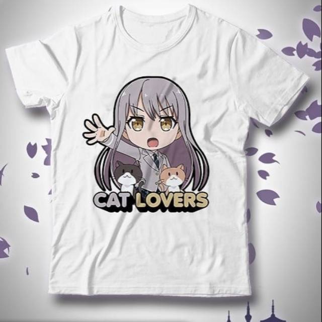 Kaos Anime Bang Dream Yukina Minato Cat Lovers