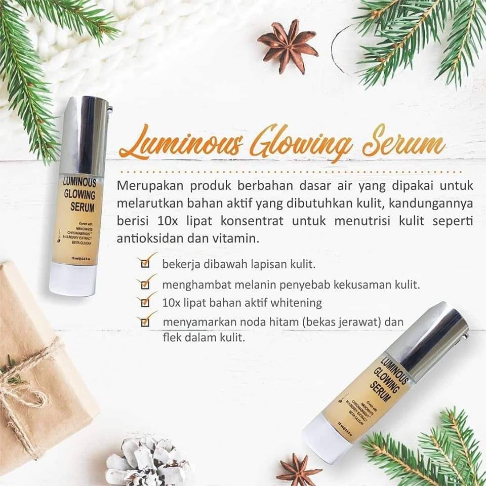 MS Glow Luminous Glowing Serum Rumah Cantik 354 Essence Serum Perawatan Melembabkan Wajah