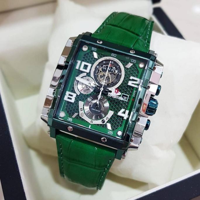 Jam Tangan Pria Original Expedition E6757 - E 6757 Silver Green Rr76Oyyq8F