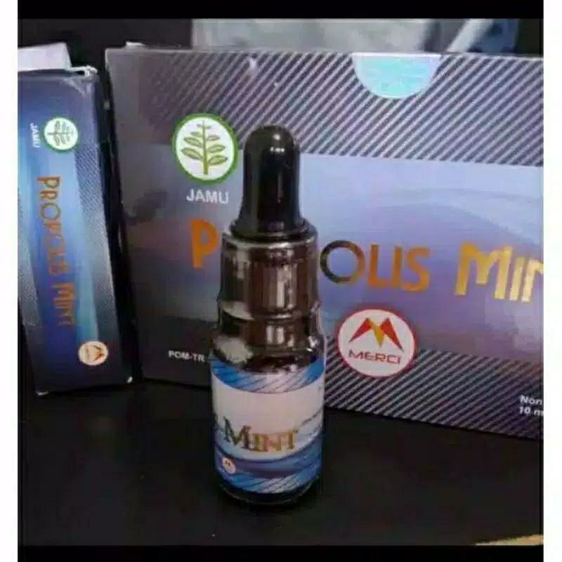 MERCI PROPOLIS MINT BRAZILIAN 1BOX ISI 5 BOTOL MERCI PROPOLIS MINT BPOM