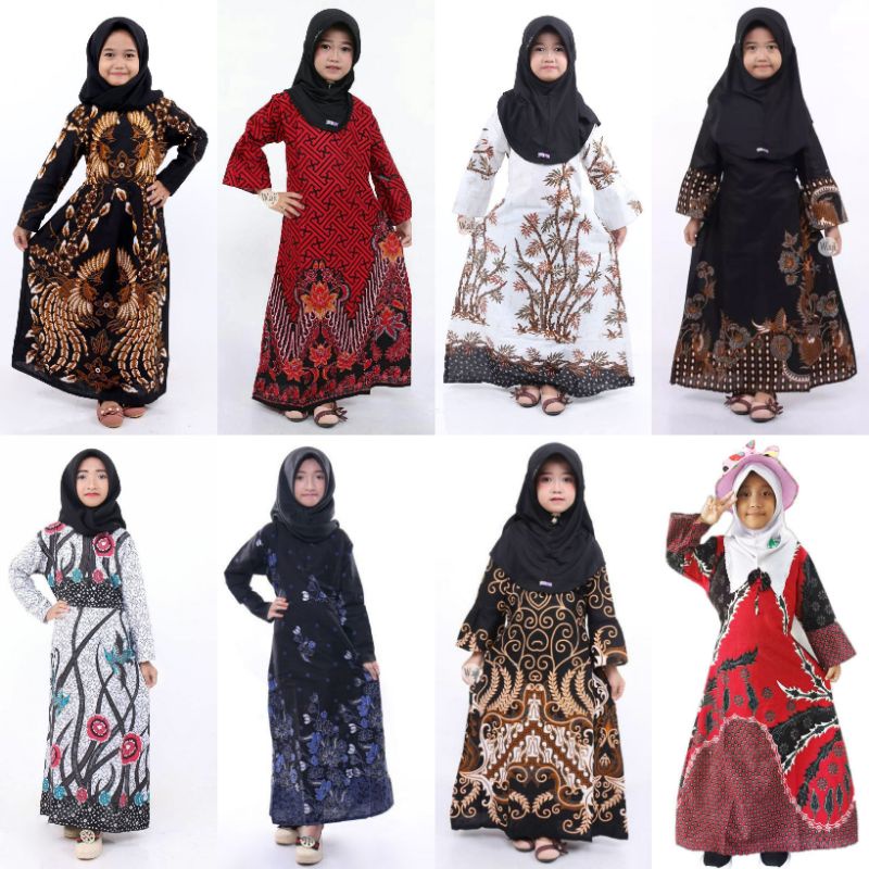 BAJU GAMIS BATIK ANAK PEREMPUAN GAMIS BEST SELLER GAMIS ANAK 2-12 TAHUN
