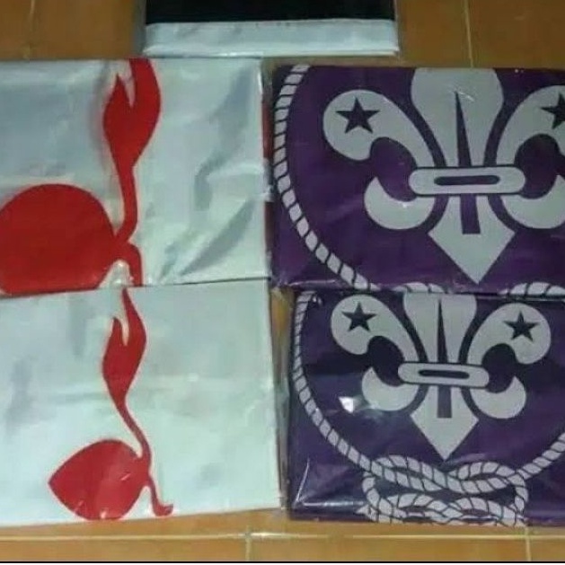 Bendera 20 biji  pandu  / tunas Pramuka 80x120cm peles