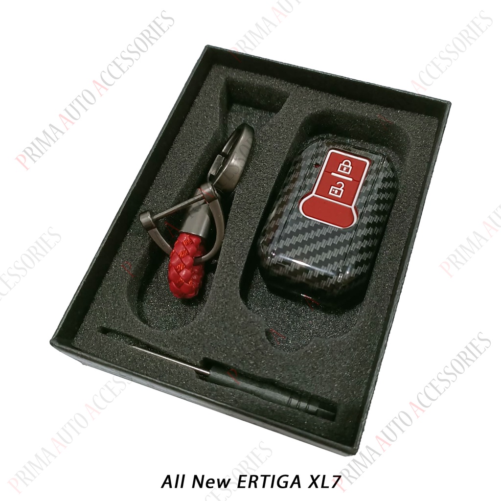 Casing Kunci Remote Mobil Carbon Fiber - All New ERTIGA XL7