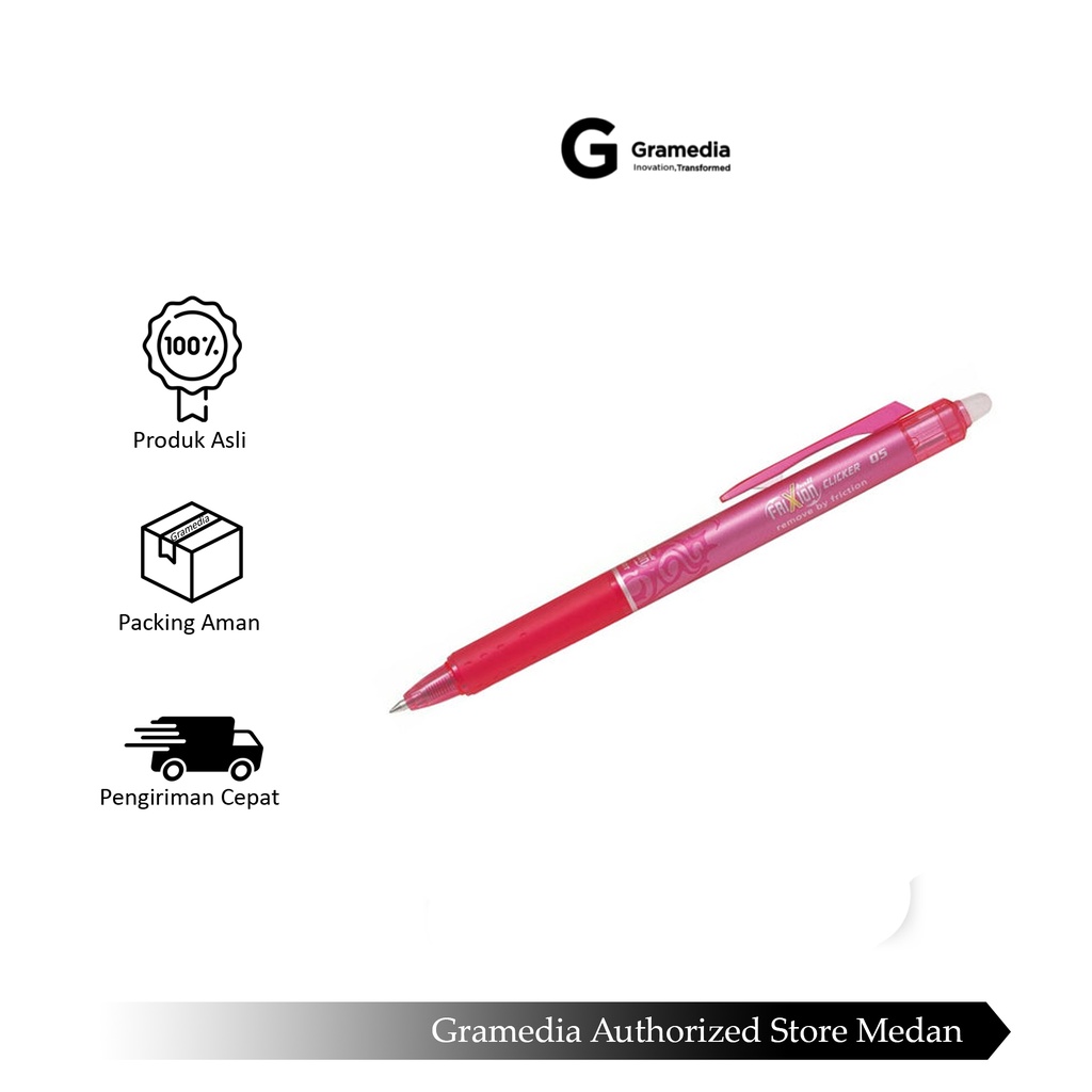 

Gramedia Medan - PILOT BALLPEN FRIXION CLICKER BLRT FR 05 PINK