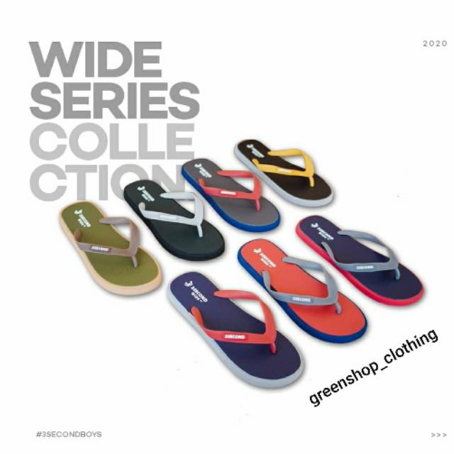 Sandal jepit Pria 3second VARIASI 7colour ORIGINAL