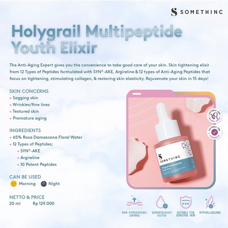 ⭐BAGUS⭐ SOMETHINC  Holygrail Multipeptide Youth Elixir 20ml