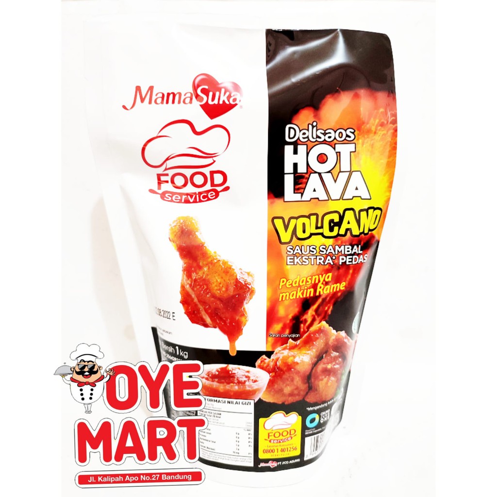 MAMASUKA DELISAOS HOT LAVA VOLCANO 1KG/SAUS SAMBAL PEDAS